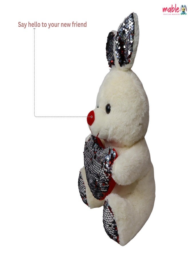 MABLE Bunny Soft Toy 35cm, Plush Stuffed Soft Toy for Girl Boy, Cute Soft Toy Bunny Rabbit, Gift for Boyfriend, Husband, Girlfriend & Wife - Image 3
